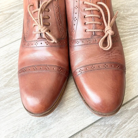 Cole Haan Full Leather Lace Up Oxfords in British  Tan - Picture 3 of 15